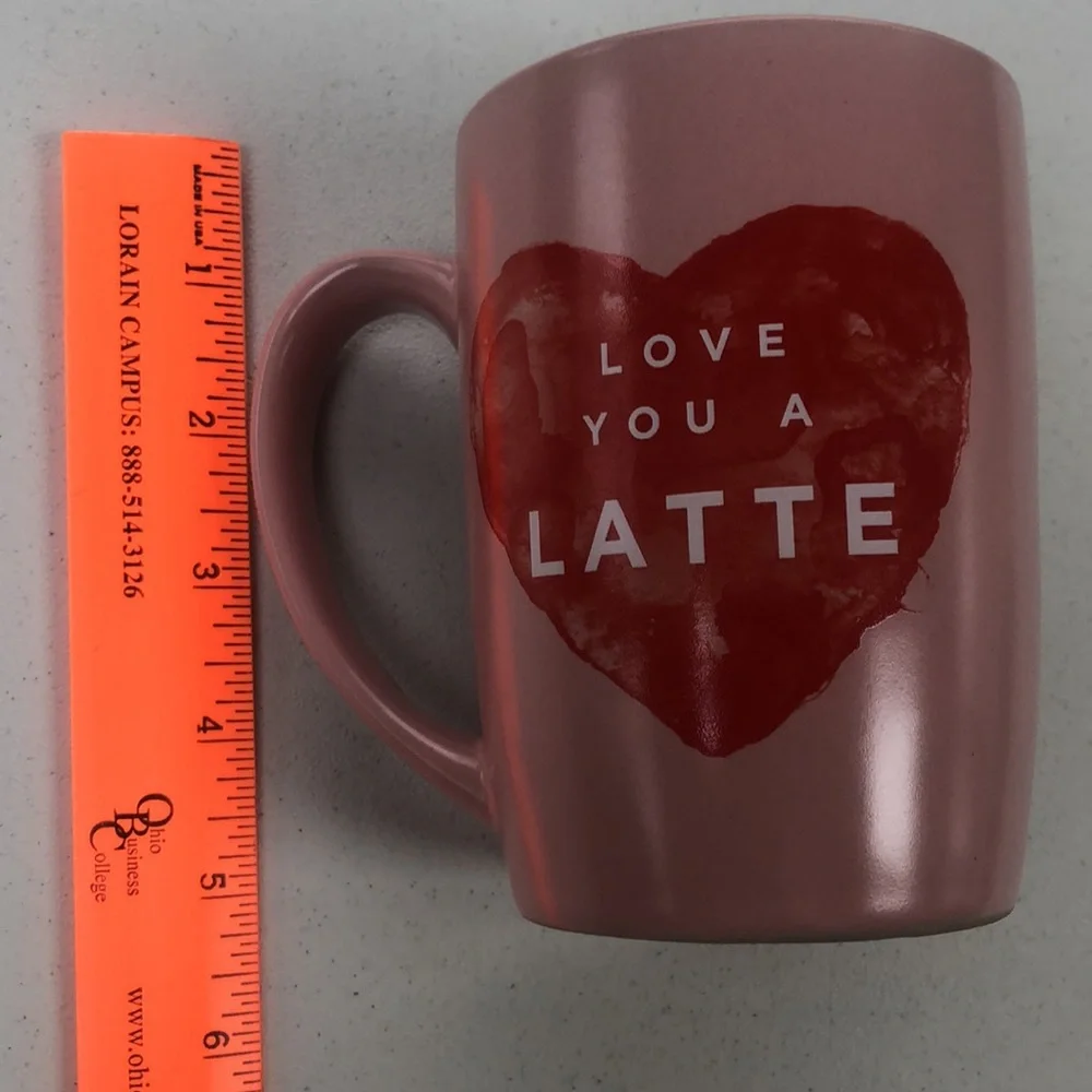 Love‎ You A Latte Red Heart Pink Mug